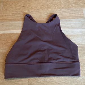 Lululemon Energy Hgh-Neck, longline bra, medium support, B-D cups Size 8